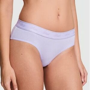 Pink Logo Cotton Shimmer Hiphugger Panty Size XXL NWOT